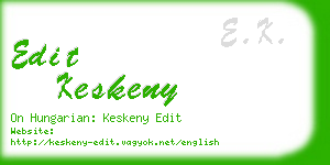 edit keskeny business card
